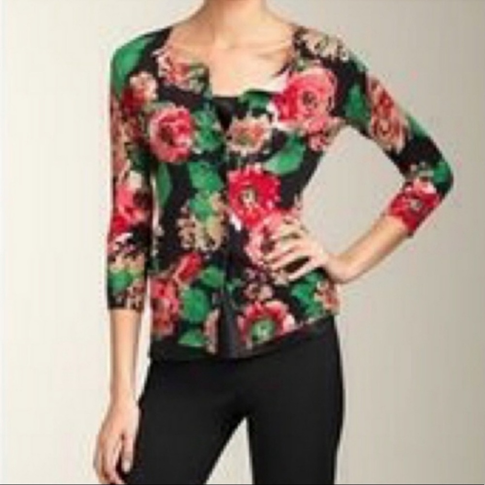 Talbots floral Cardigan